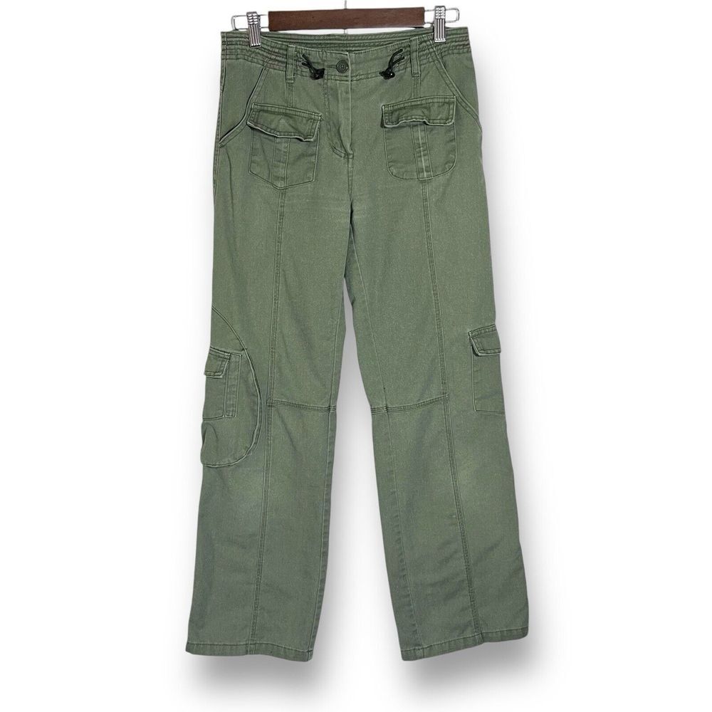 John Galt | Brandy Melville | Kim Cargo Pants | Army Green | Womens Size 6 Jeans - Picture 2 of 8
